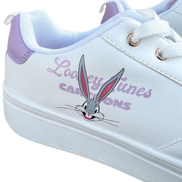 Looney Tunes Bugs Bunny White-Purple Sneaker Shoes - Picture 8 of 13